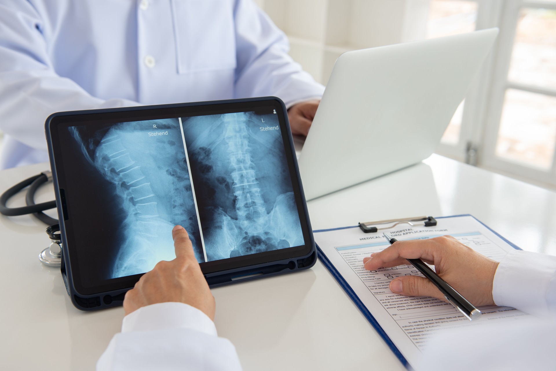 lumbar vertebrae x-ray